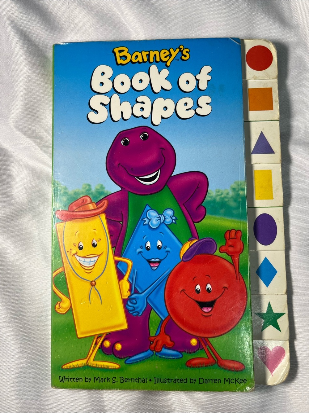 Vintage 1998 Barney’s Book of Shapes Board Book Mark Bernthal Kids‎ Learning